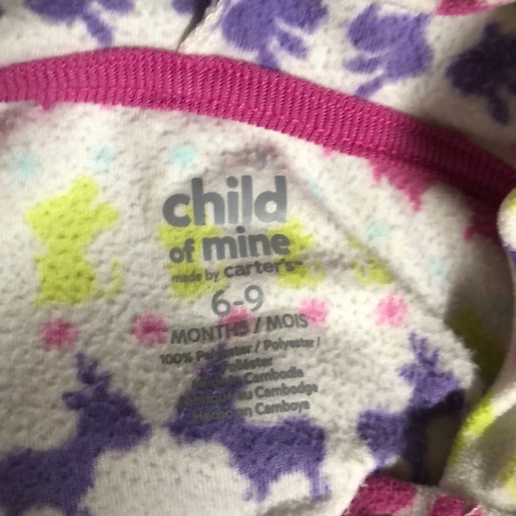 Carter’s Infant girl one piece sleepers/pajamas 3 are 6 months, 1 is 6-9 months - Picture 12 of 12